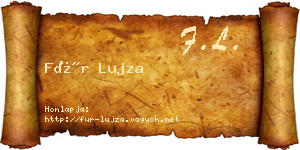 Für Lujza névjegykártya